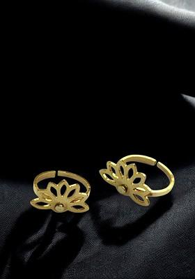 Gold Plain Gold Plated Toe Rings