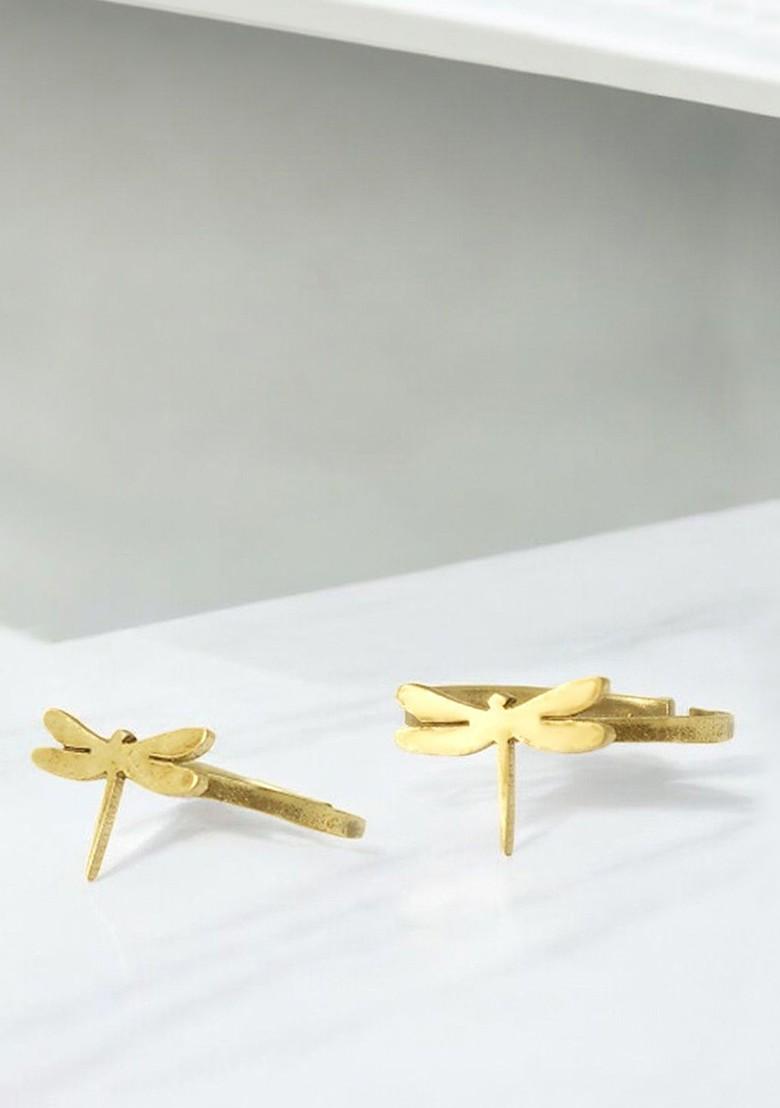 Gold Plain Gold Plated Toe Rings
