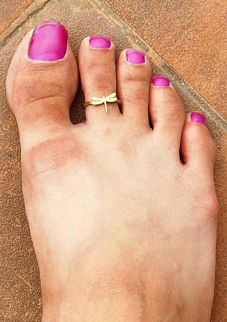 Gold Plain Gold Plated Toe Rings