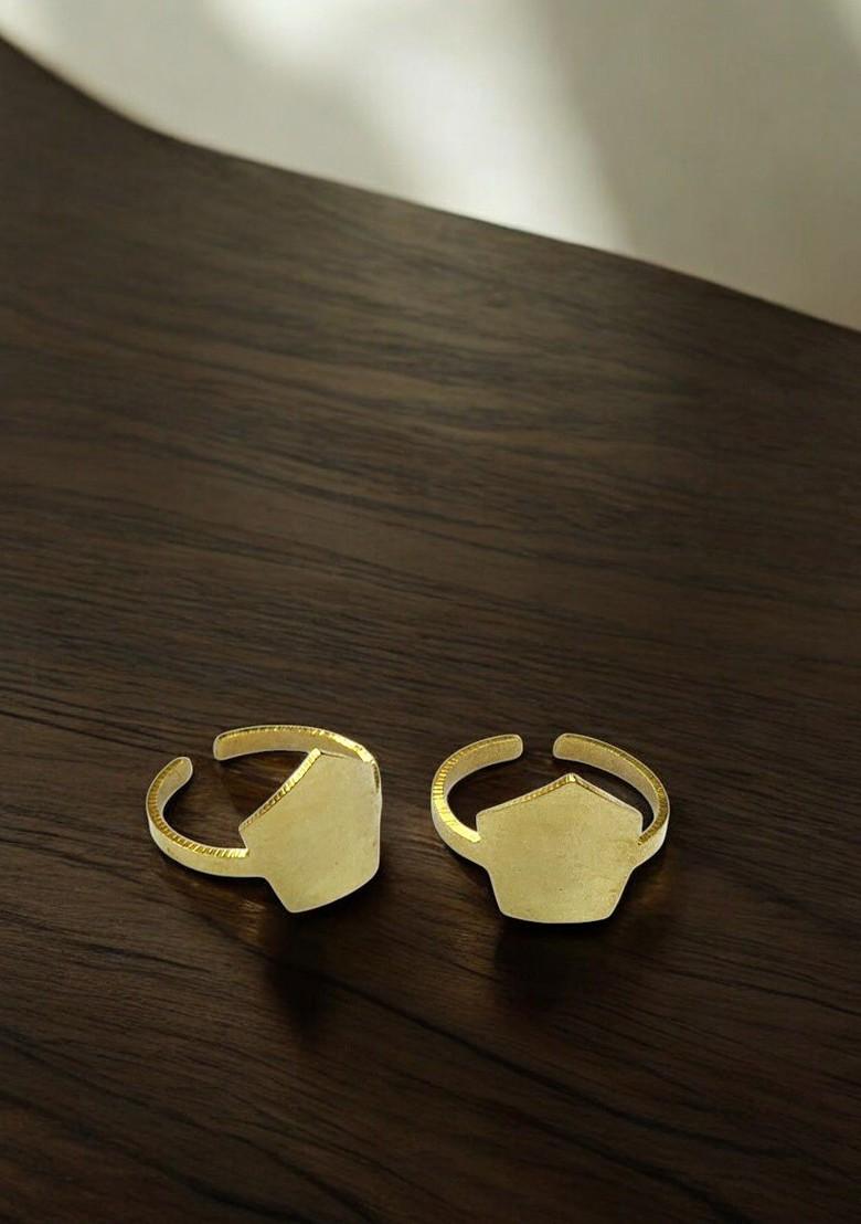 Gold Plain Gold Plated Toe Rings