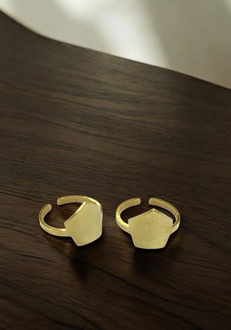 Gold Plain Gold Plated Toe Rings