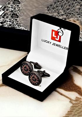 Black Studs Silver Plated Cuffling For Men