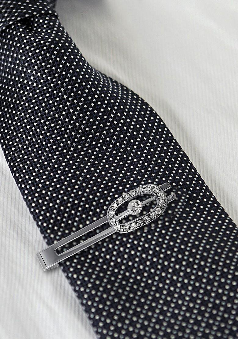 White Studs Silver Plated Cuffling For Men