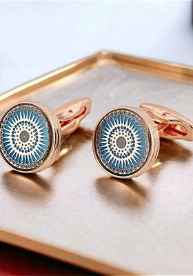 Copper Studs Rhodium Plated Cuffling For Men