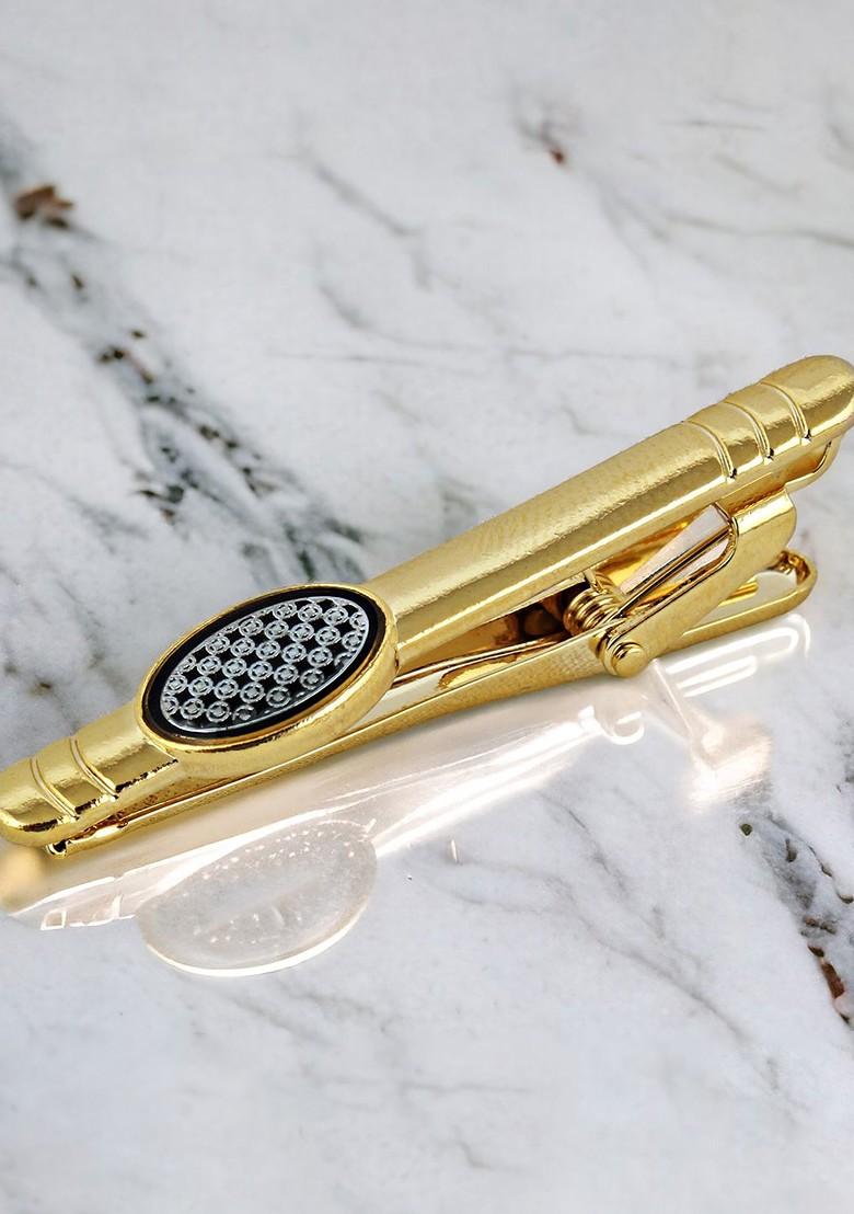 Black Studs Gold Plated Cuffling For Men