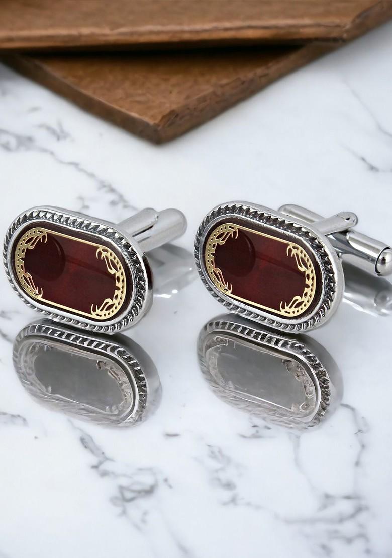 Silver Studs Silver Plated Cuffling For Men