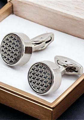 Silver Studs Silver Plated Cuffling For Men