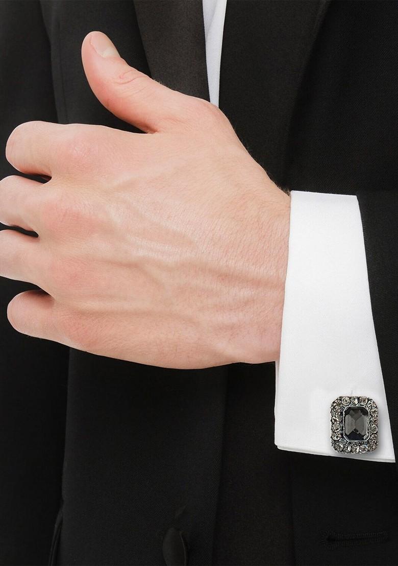 Grey Studs Gold Plated Cuffling For Men