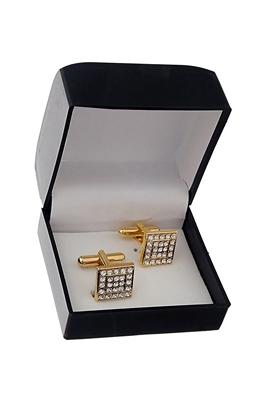 White Studs Gold Plated Cuffling For Men