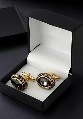 Grey Studs Gold Plated Cuffling For Men