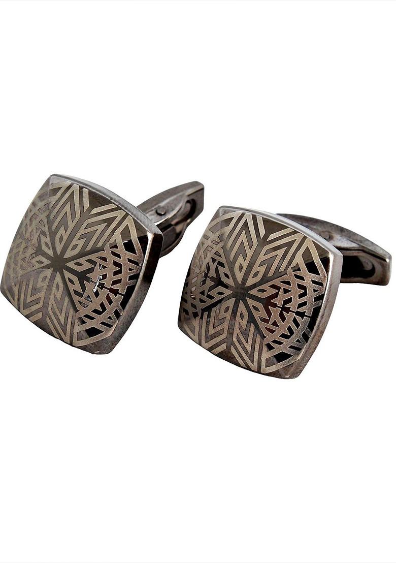 Black Studs Silver Plated Cuffling For Men