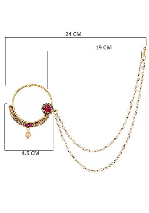 Gold Zirconia Gold Plated Nose Ring