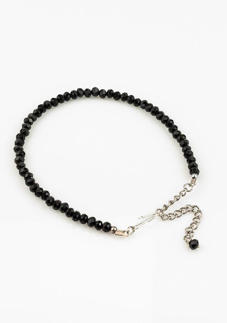 Silver Beaded Anklet