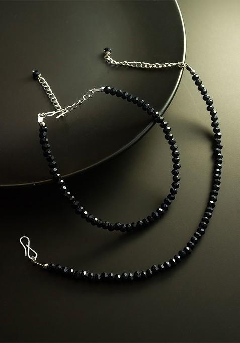 Silver Beaded Anklet