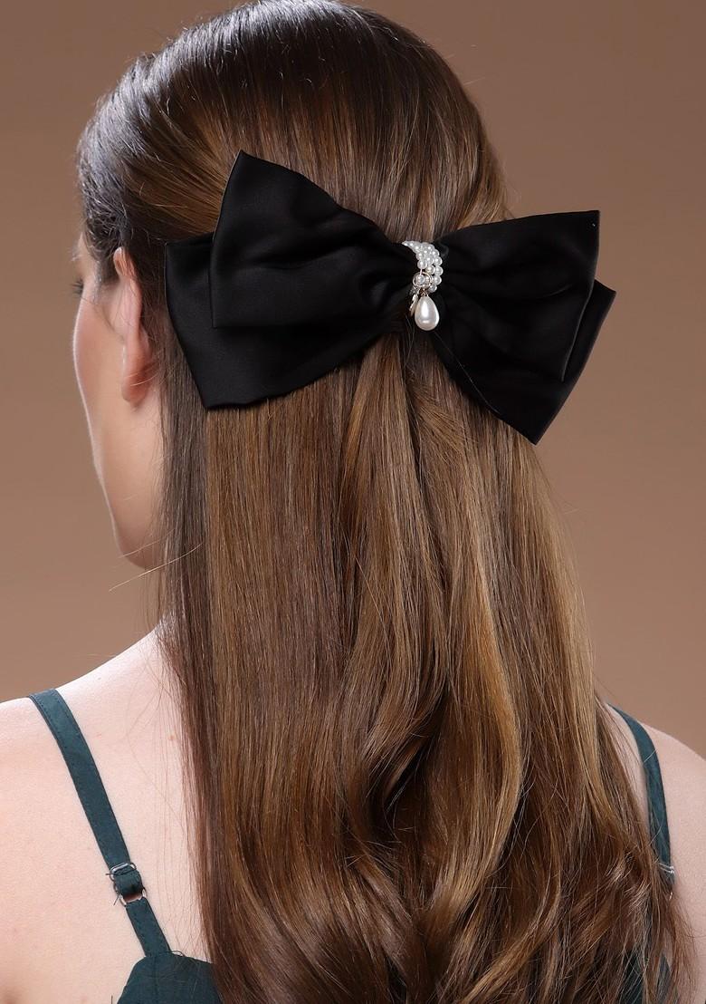 Black Embellished Tic Tac Hair Clip