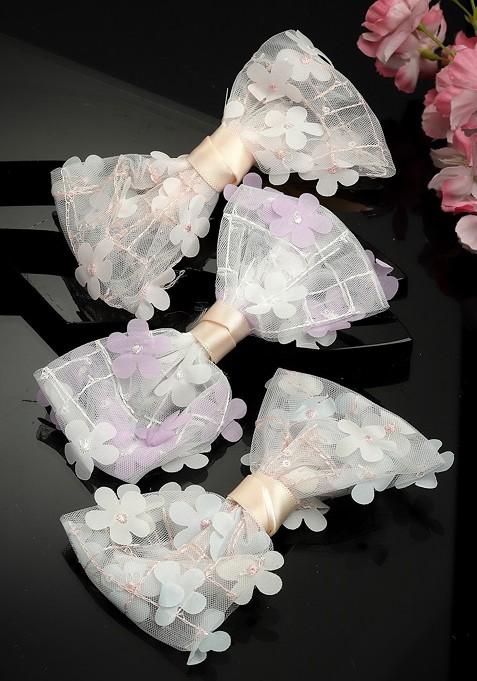 Set Of 3 Embellished Alligator Hair Clip