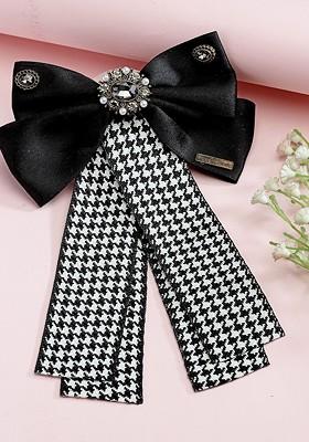 Black Embellished Tic Tac Hair Clip