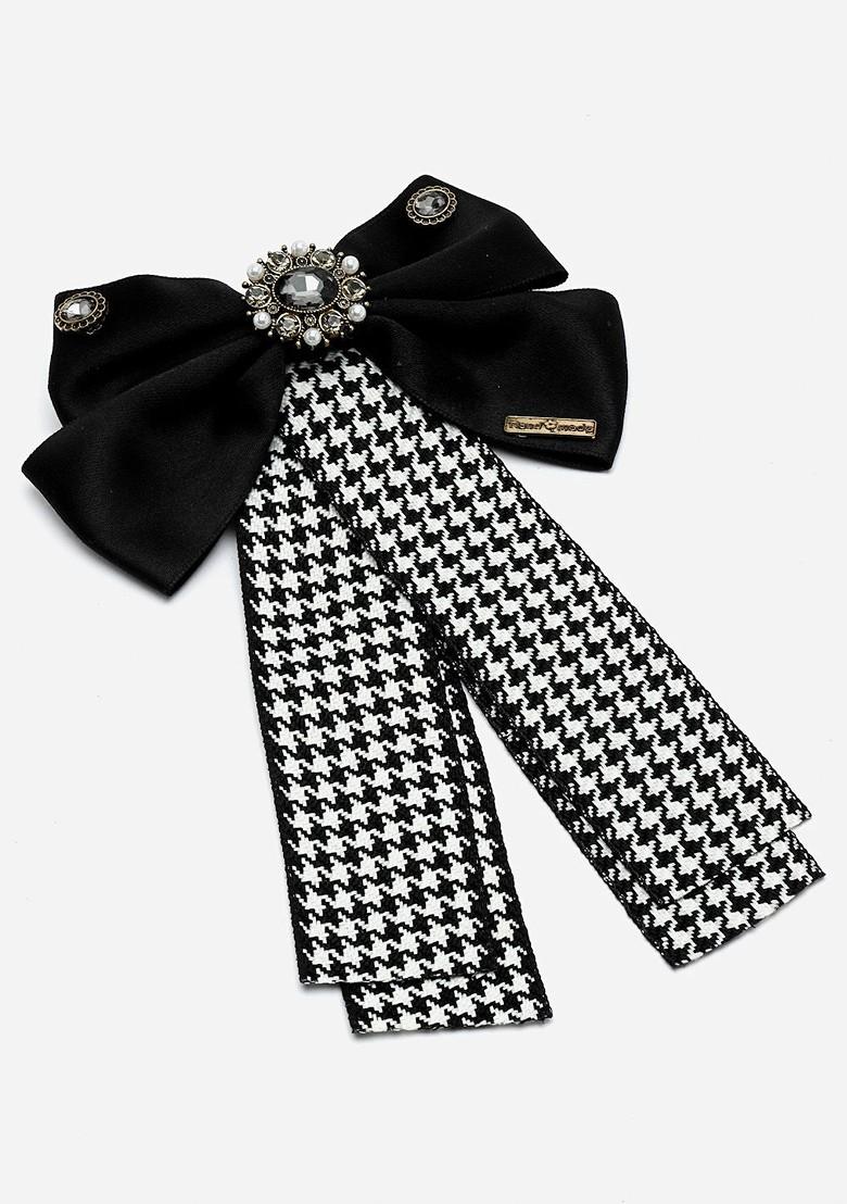 Black Embellished Tic Tac Hair Clip