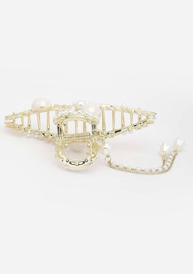 Pearls Embellished Claw Clip - Indya