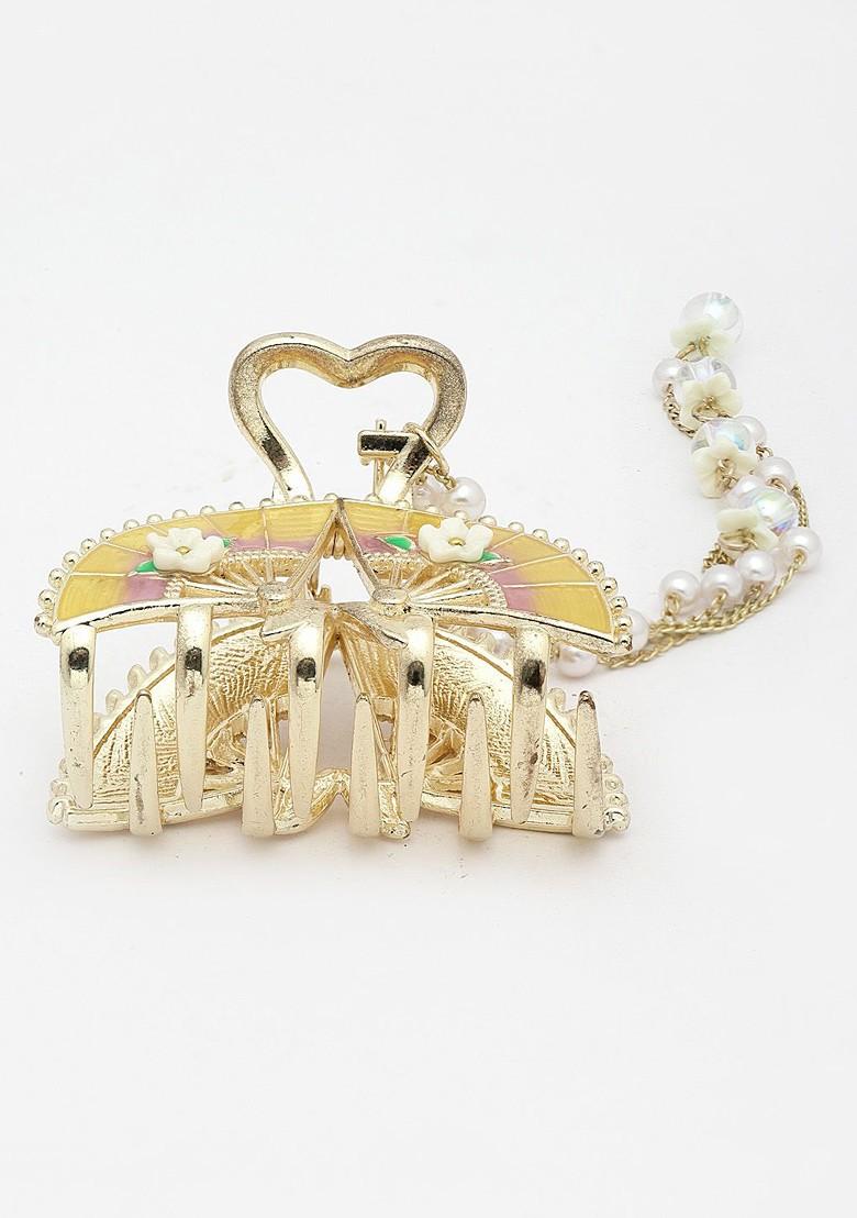 Pearls Embellished Claw Clip