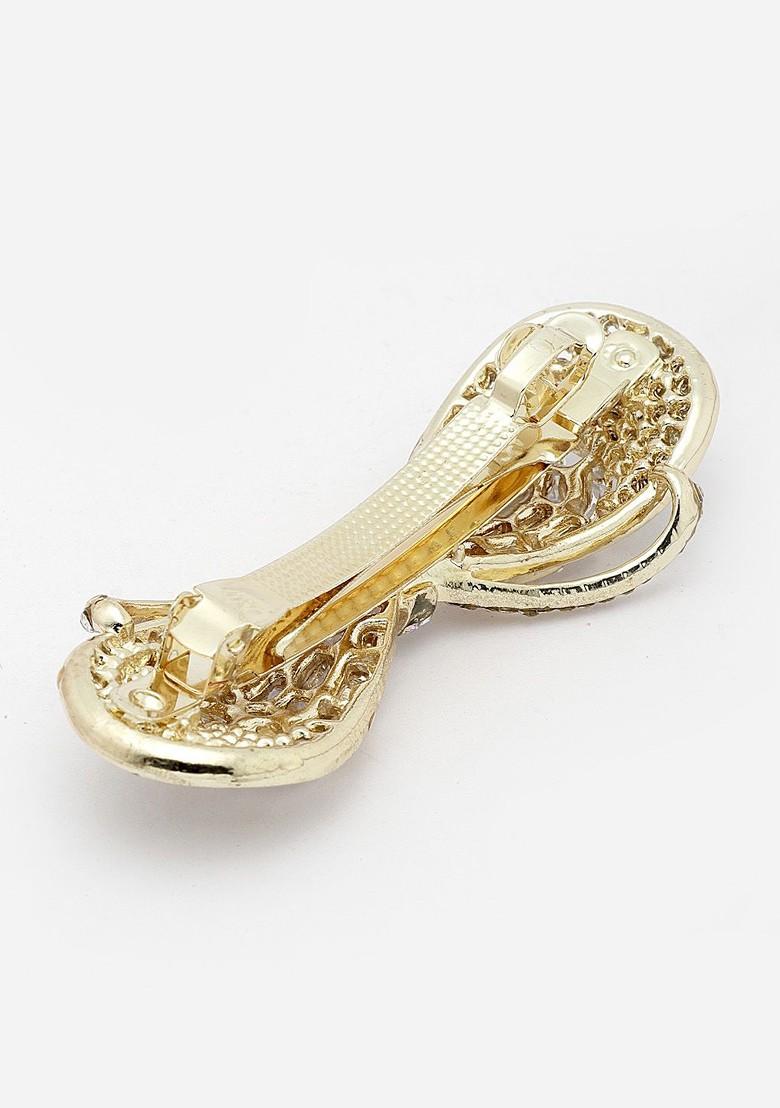 Embellished French Barrette Tic Tac Hair Clip