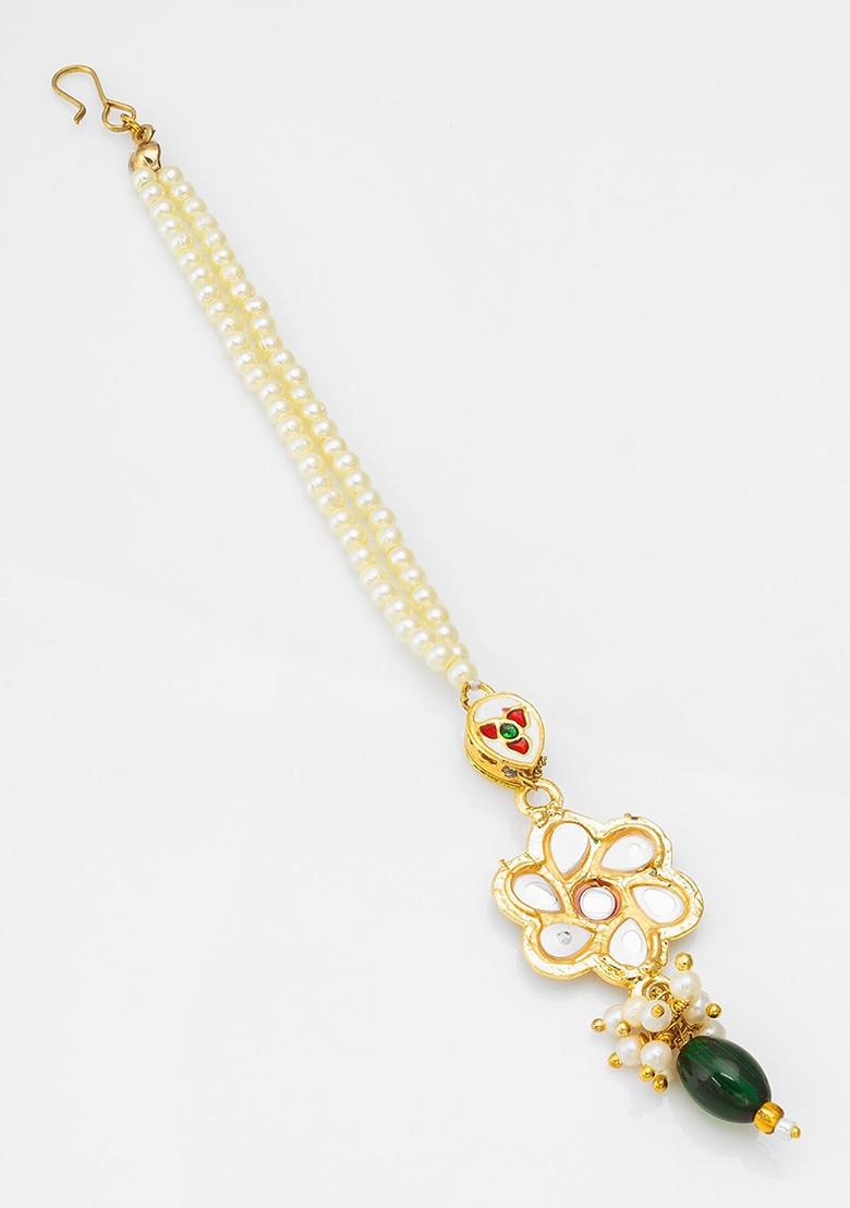 Stone Studded And Beaded Maangtikka