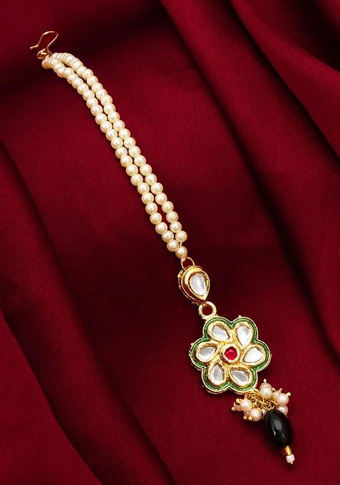 Stone Studded And Beaded Maangtikka