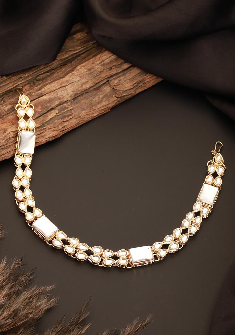 Gold Plated Kundan Studded Matha Patti Head Jewellery