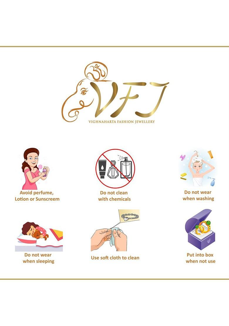 Gold Plated Artificial Stone And Beads Studded Nosepin