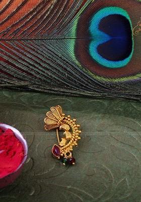 Gold Plated Crystal Stone Studded Nosepin