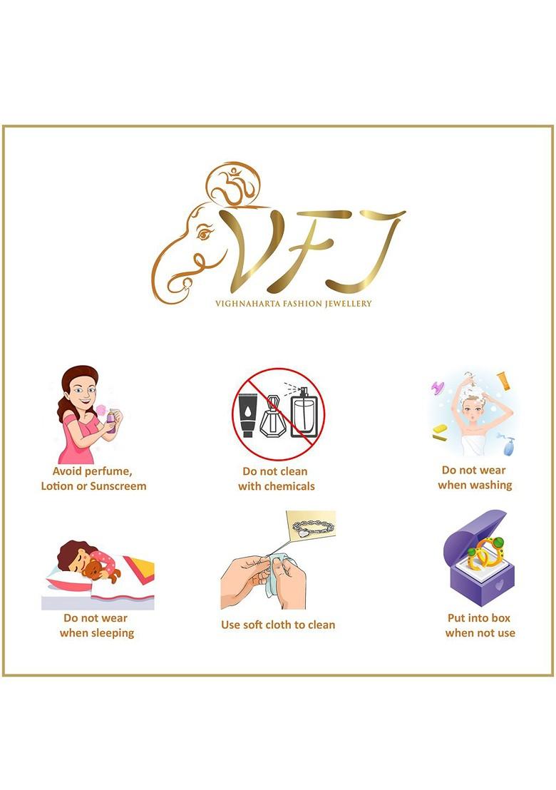 Gold Plated Cz Studdedand Beaded Maharashtrian Nath Nosepin