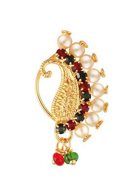 Gold Plated Non Piercing Maharashtrian Nath Nathiya