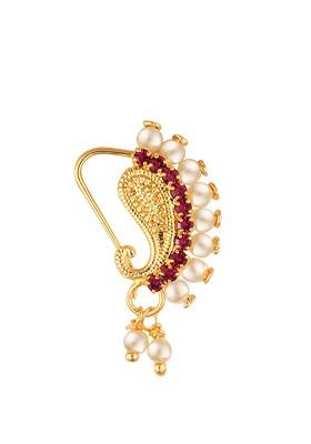 Gold Plated Non Piercing Maharashtrian Nath Nathiya