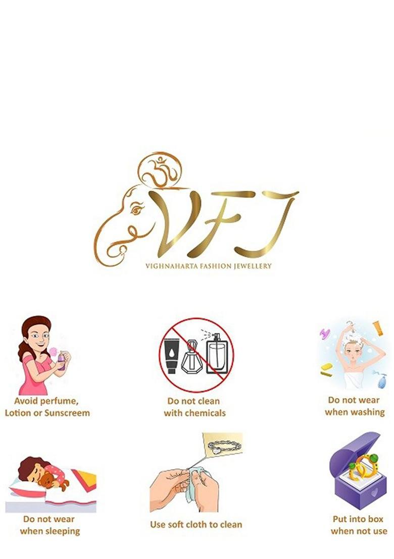 Set Of 2 Gold Plated Stone Studdedand Pearl Beaded Nosepins