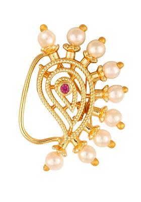 Gold Plated Non Piercing Maharashtrian Nathiya