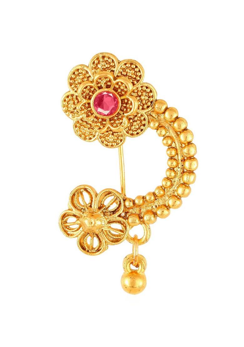 Gold Plated Cz Studded Nosepin
