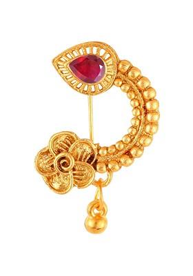 Gold Plated Stone Studded Nosepin