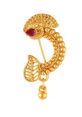 Gold Plated Cz Stone Studded Nosepin