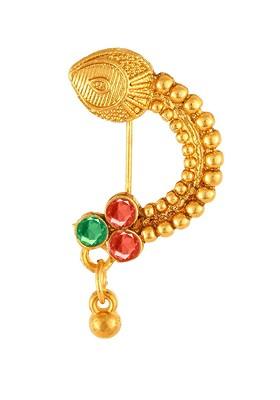 Gold Plated Cz Stone Studded Nosepin