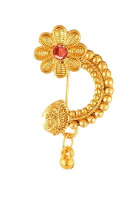 Gold Plated Stone Studded Nosepin