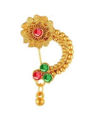 Gold Plated Stone Studded Nosepin