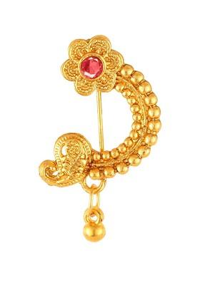 Gold Plated Cz Stone Studded Nosepin