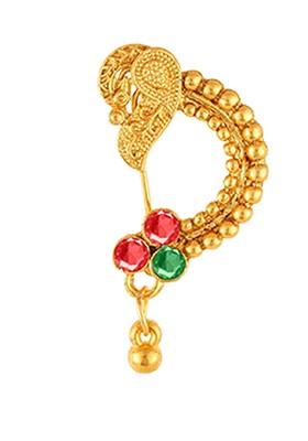 Gold Plated Stone Studded Nosepin