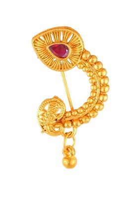 Gold Plated Cz Stone Studded Nosepin