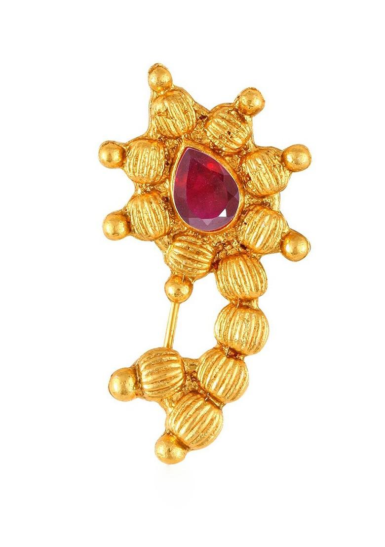 Gold Plated Stone Studded Nosepin