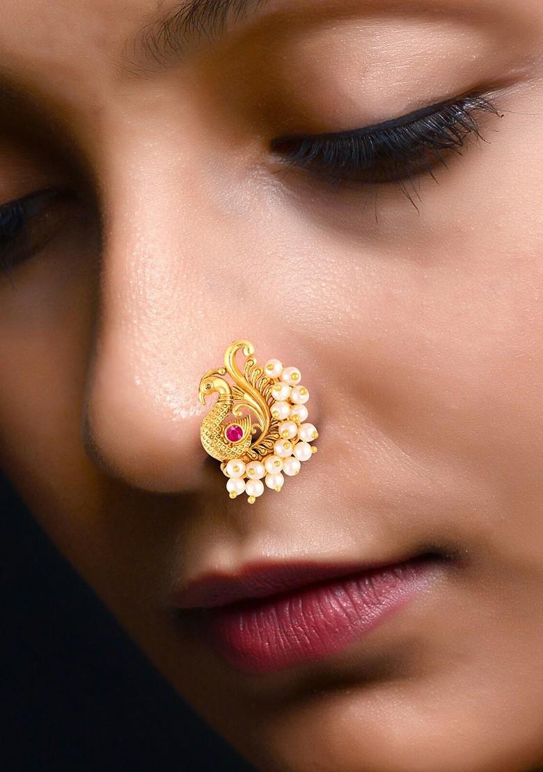 Set Of 2 Gold Plated Studded Nosepins