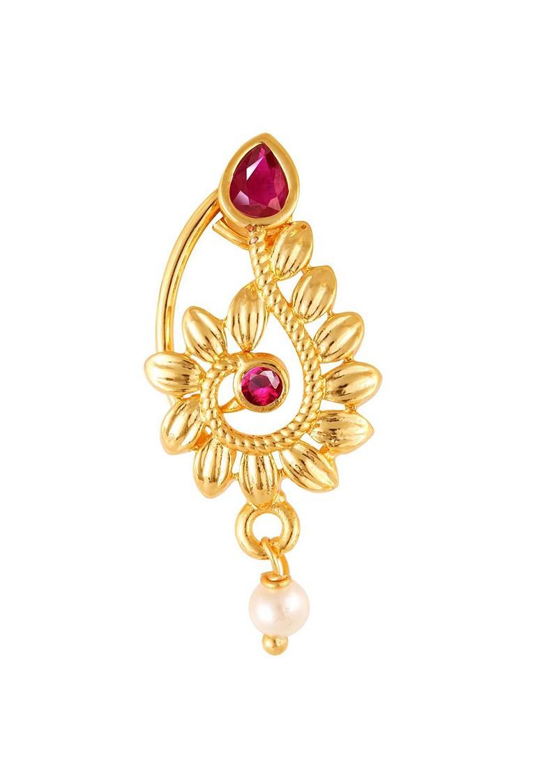 Gold Plated Stone Studded Nosepin