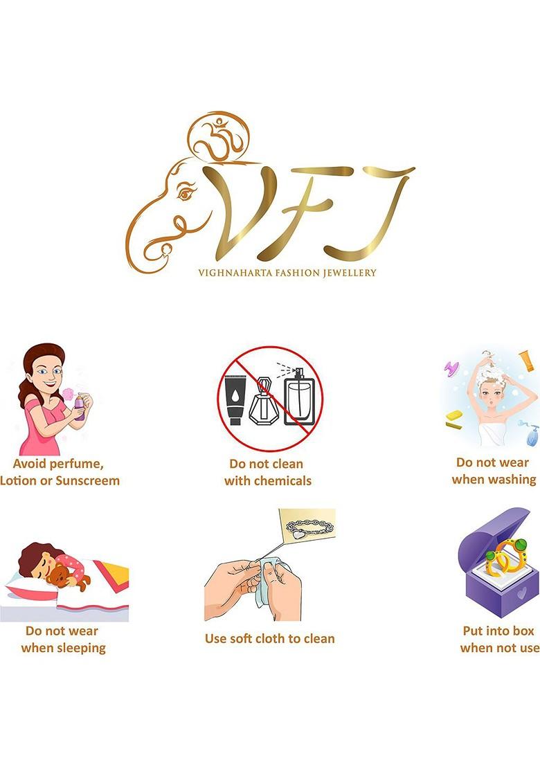 Gold Plated Stone Studdedand Pearl Beaded Nosepin