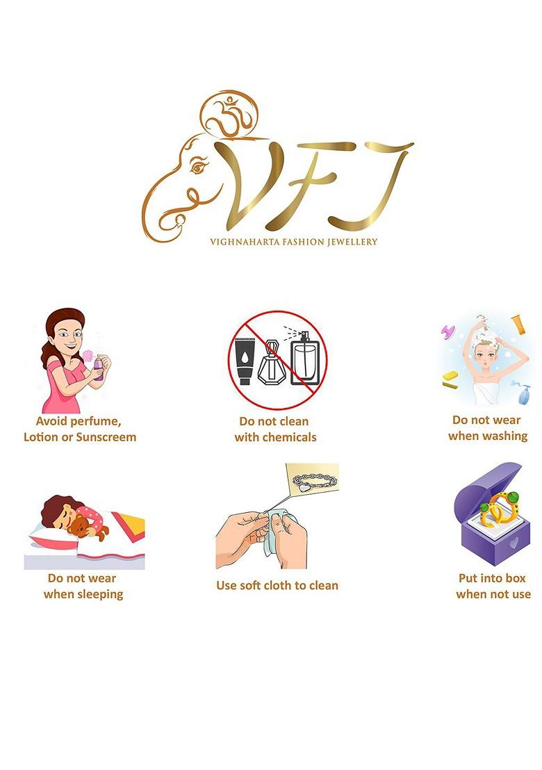 Gold Plated Stone Studdedand Pearl Beaded Nosepin