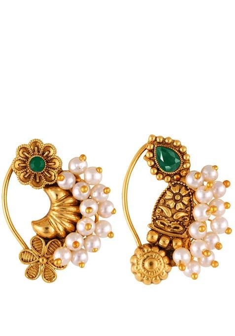 Set Of 2 Gold Plated Insert Nosepin